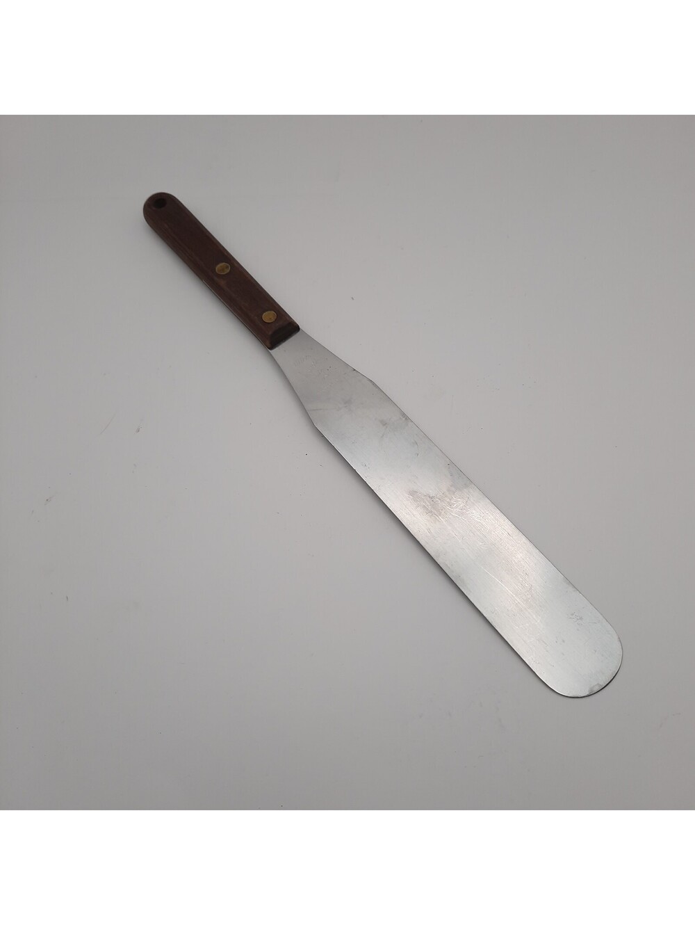 Vtg American Maid Metal Utica Cake Spatula Wooden Handle 11"